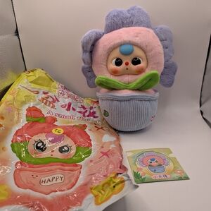 Baby Three A Small Flower Series Blind Box Mystery Box Cute Vinyl Pendant Potted